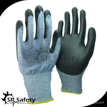 SRSAFETY super Qualität Anti-Cut Arbeit PU Handschuhe Schnitt Ebene 5